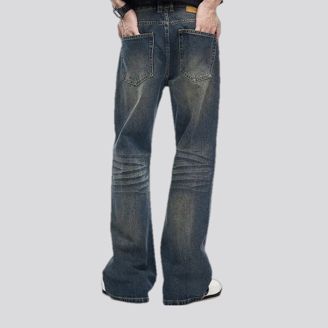 Flare-leg midweight street jeans for men