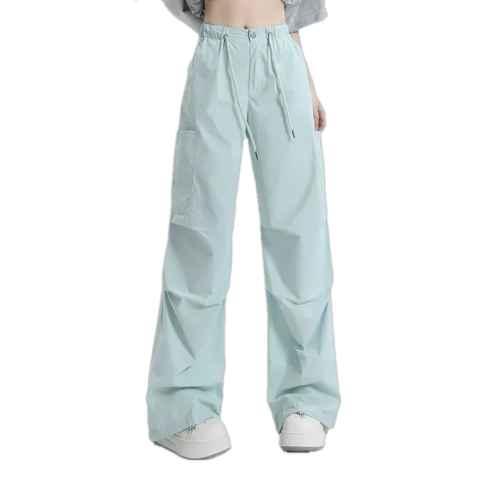 High Waist Stylish Women's Denim Joggers - Light Blue