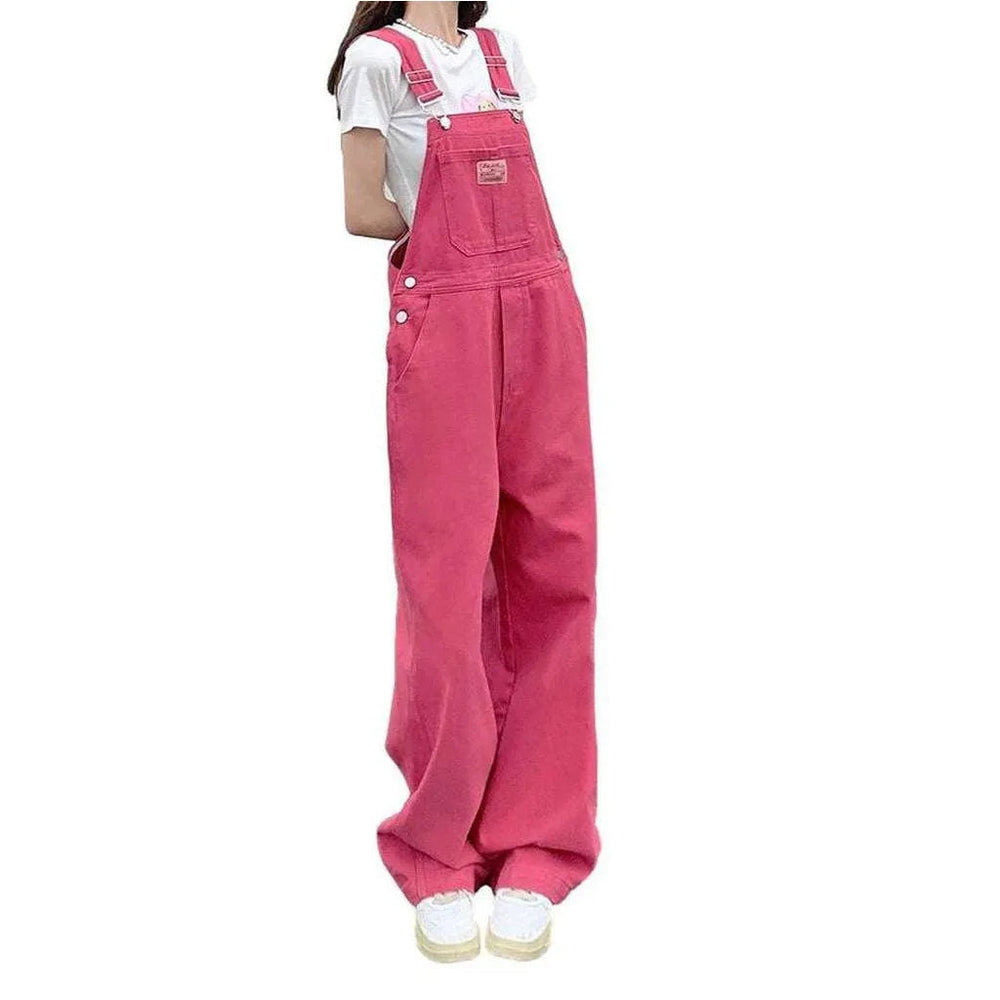 Y2k Women's Jeans Dungaree - Pink